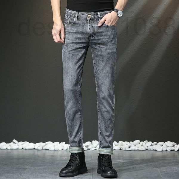 men's jeans designer summer new jeans for young men korean elastic slim fit small feet high-end men's long pants ac44, Blue
men's jeans designer summer new jeans for young men korean elastic slim fit small feet high-end men's long pants ac44, Blue