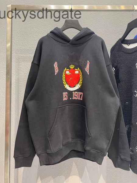 designer brand hoodies ba lencia ga correct version 21fw paris 1917 scissors badge fleece loose wheat ear couple fashion, Black
designer brand hoodies ba lencia ga correct version 21fw paris 1917 scissors badge fleece loose wheat ear couple fashion, Black
