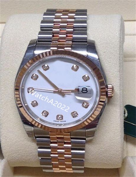 bp factory wristwatch luxury watches 116231 36mm bi/colour white diamond dial stainless steel 2813 movement mechanical automatic men watch, Slivery;brown
bp factory wristwatch luxury watches 116231 36mm bi/colour white diamond dial stainless steel 2813 movement mechanical automatic men watch, Slivery;brown