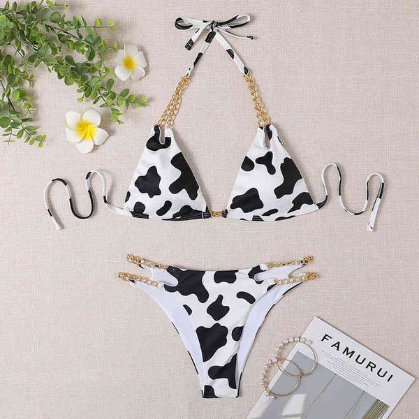 bikini swimsuit chain three-point super exposed women, White;black
bikini swimsuit chain three-point super exposed women, White;black