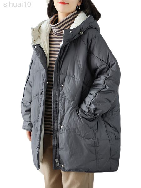 white duck down cotton jacket woman casual literary all-match slim jacket 2022 winter korean version hooded coat trend l220730, Black
white duck down cotton jacket woman casual literary all-match slim jacket 2022 winter korean version hooded coat trend l220730, Black