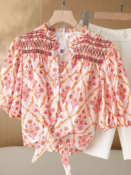 women's blouses & shirts maj summer latest design woman floral embroidered v-neck puff sleeve lace-up shirt vacation u2d6, White
women's blouses & shirts maj summer latest design woman floral embroidered v-neck puff sleeve lace-up shirt vacation u2d6, White
