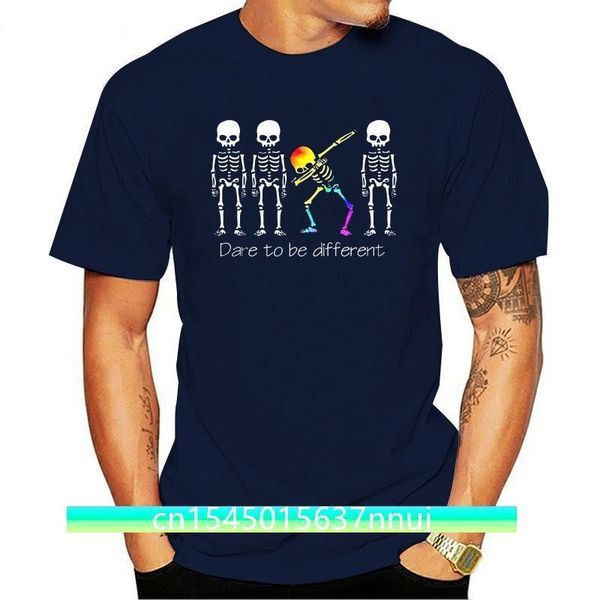 men t shirt dare to be different lgbt dabbing skeleton halloween women tshirt 220702, White;black
men t shirt dare to be different lgbt dabbing skeleton halloween women tshirt 220702, White;black