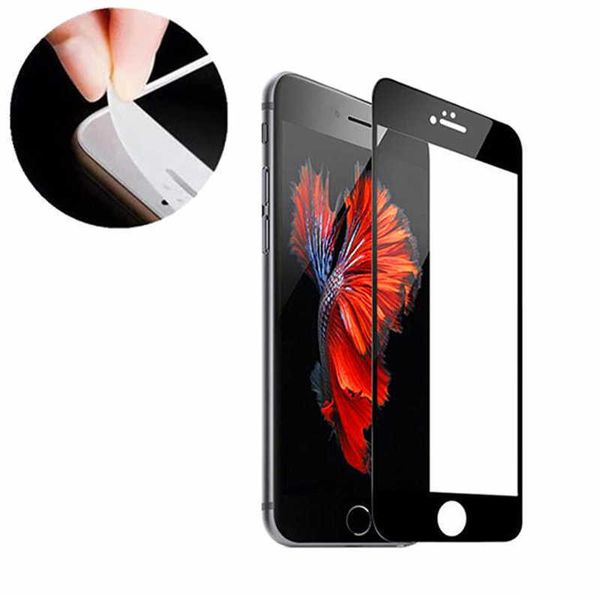 Image of Soft Edge Tempered Glass Screen Protector for iPhone 12 11 Pro Max Cell Phone Screen Protective Glass Film for iPhone XR XS 7 8 Plus SE