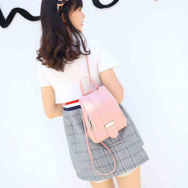 school bags pu leather women's backpack fashion personality candy color mini for girls 220802
school bags pu leather women's backpack fashion personality candy color mini for girls 220802