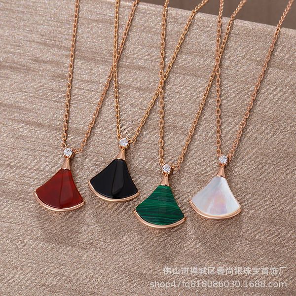 high version baojia skirt necklace female s925 sterling sier small fan pendant qixi white fritillaria clavicle chain, Silver
high version baojia skirt necklace female s925 sterling sier small fan pendant qixi white fritillaria clavicle chain, Silver