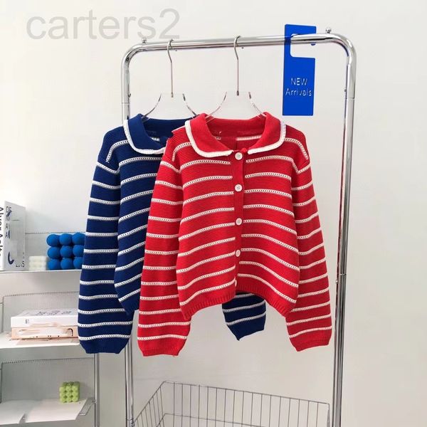 women's polos designer 22s early spring new miu home stripe hollowed out lazy wind lapel casual knitting short cardigan women's sw, White
women's polos designer 22s early spring new miu home stripe hollowed out lazy wind lapel casual knitting short cardigan women's sw, White