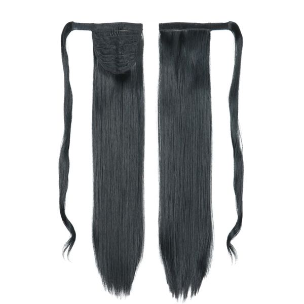 ponytail extension hairpiece straight hair products synthetic for women girls pony tail volume hairs 60cm wrap around, Black
ponytail extension hairpiece straight hair products synthetic for women girls pony tail volume hairs 60cm wrap around, Black