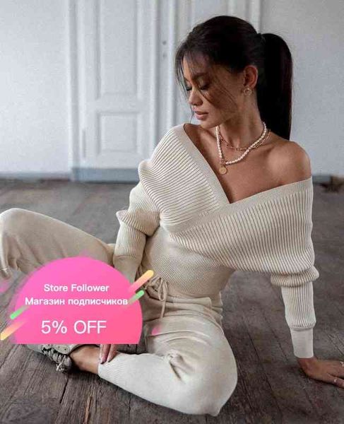 sweater set tracksuit 2 pieces women solid color off shoulder batwing sleeve suit v neck pencil trouser 2021 new fall t220729, Gray
sweater set tracksuit 2 pieces women solid color off shoulder batwing sleeve suit v neck pencil trouser 2021 new fall t220729, Gray