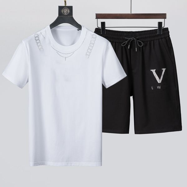 22ss men's shorts sportswear summer brand shorts letter print t-shirt short-sleeved suit fashion casual jogging gym 2 pieces set size m, White;black
22ss men's shorts sportswear summer brand shorts letter print t-shirt short-sleeved suit fashion casual jogging gym 2 pieces set size m, White;black