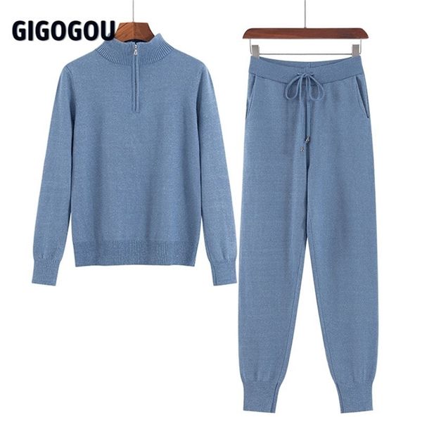 gigogou knitted sweater costume for women autumn winter 2 peice set casual outfits jogger two piece set korean sports tracksuit 201224, White;black
gigogou knitted sweater costume for women autumn winter 2 peice set casual outfits jogger two piece set korean sports tracksuit 201224, White;black