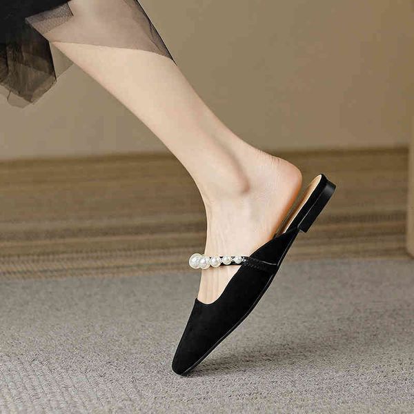 sandals summer pearl one line belt mary jane half slippers women wear baotou flat muller shoes qt2o, Black
sandals summer pearl one line belt mary jane half slippers women wear baotou flat muller shoes qt2o, Black