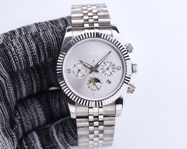 men's classic log series multi-function six-pin wrist watch. equipped with imported automatic movement machine.41x10mm, Slivery;brown
men's classic log series multi-function six-pin wrist watch. equipped with imported automatic movement machine.41x10mm, Slivery;brown