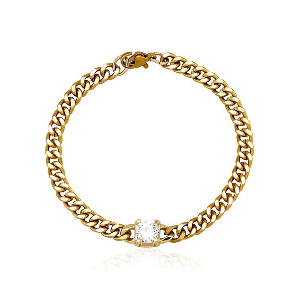 6mm stainless steel chain bracelet in gold silver color with iced out zirconia hip hop fashion jewelry for men, Black
6mm stainless steel chain bracelet in gold silver color with iced out zirconia hip hop fashion jewelry for men, Black
