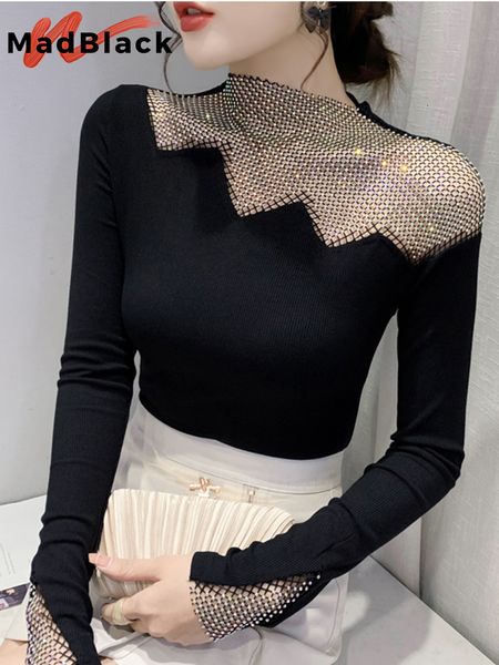 women's tshirt madblack summer european clothes lady cotton chic patchwork shiny diamond half sleeve 2023 tees t23409x 230206, White
women's tshirt madblack summer european clothes lady cotton chic patchwork shiny diamond half sleeve 2023 tees t23409x 230206, White