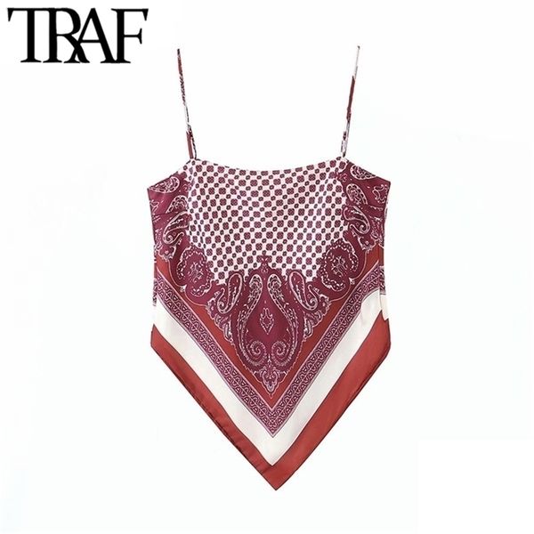 traf women fashion printed backless bow tie camis tank vintage spaghetti strap summer female shirts chic 220325, White
traf women fashion printed backless bow tie camis tank vintage spaghetti strap summer female shirts chic 220325, White