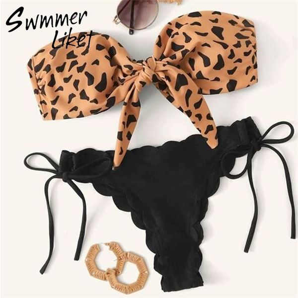 leopard print swimsuit women micro bikinis 2020 mujer bandeau swimwear female knotted bathing suit string bikini swim suit t200708, White;black
leopard print swimsuit women micro bikinis 2020 mujer bandeau swimwear female knotted bathing suit string bikini swim suit t200708, White;black