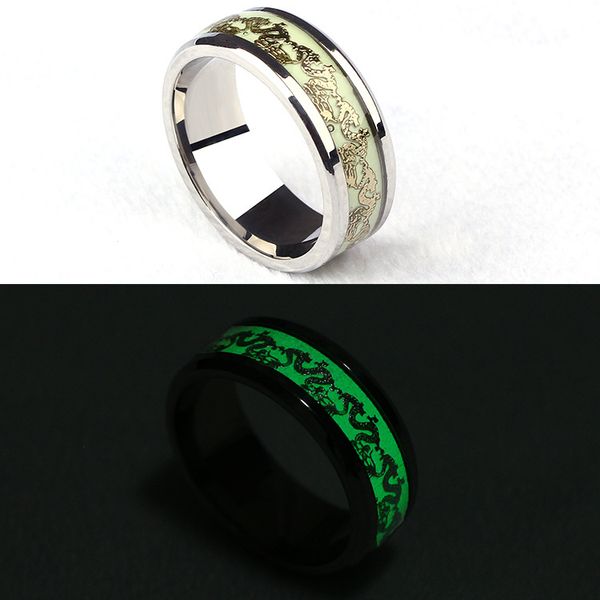 stainless steel ring jewelry chinese dragon pattern luminous rings size 6-11 12pcs/lot, Silver
stainless steel ring jewelry chinese dragon pattern luminous rings size 6-11 12pcs/lot, Silver
