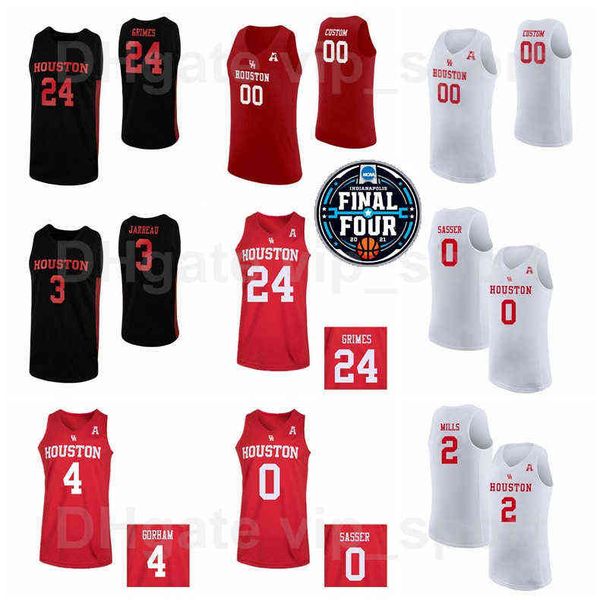 ncaa basketball final four college houston cougars jersey 24 quentin grimes 0 marcus sasser 3 dejon jarreau 2 caleb mills 4 justin gorham, Black
ncaa basketball final four college houston cougars jersey 24 quentin grimes 0 marcus sasser 3 dejon jarreau 2 caleb mills 4 justin gorham, Black