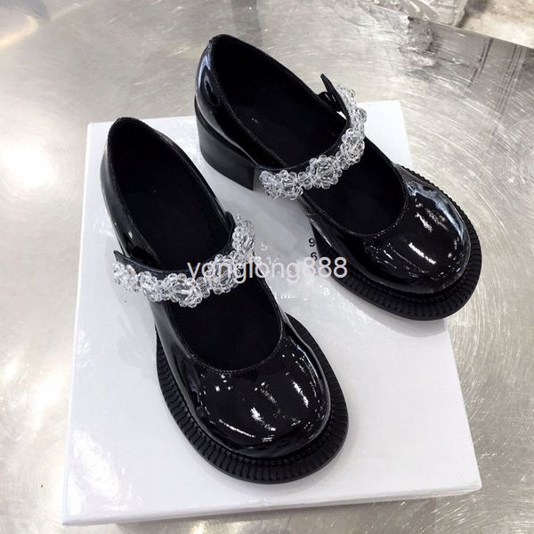 sandals high end quality crystal ice flower thick high heel leather big head mary jane single shoes, Black
sandals high end quality crystal ice flower thick high heel leather big head mary jane single shoes, Black