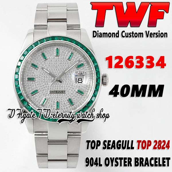 2022 twf ew126334 jh126333 a2824 automatic mens watch bf126300 green gem baguette diamonds bezel iced out diamond dial 904l steel bracelet e, Slivery;brown
2022 twf ew126334 jh126333 a2824 automatic mens watch bf126300 green gem baguette diamonds bezel iced out diamond dial 904l steel bracelet e, Slivery;brown