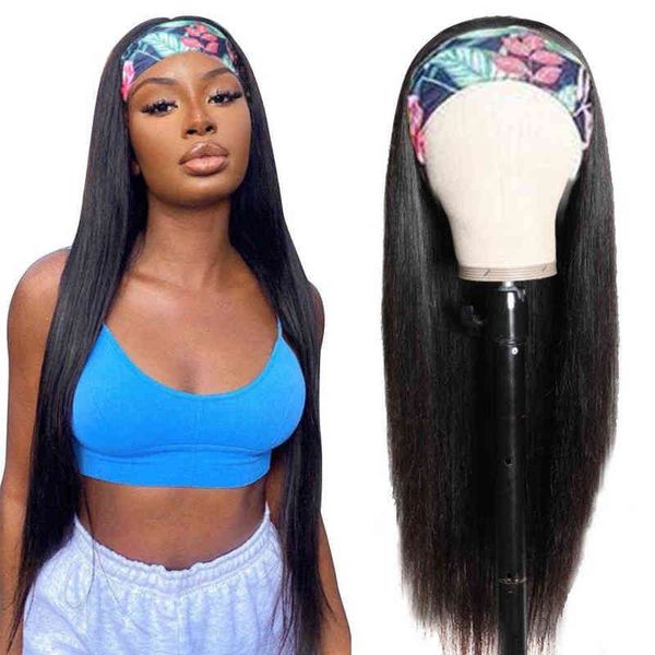 hair wigs brazilian straight headband remy human for women glueless scarf with 220722, Black
hair wigs brazilian straight headband remy human for women glueless scarf with 220722, Black