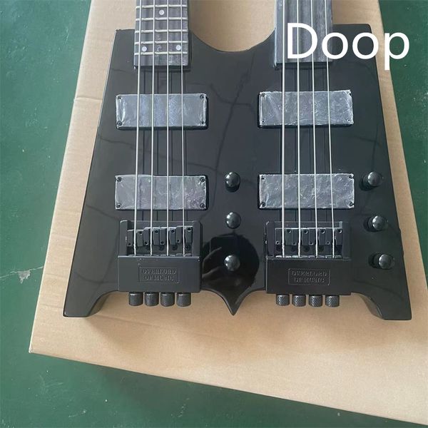 in stock headless double guitars head black 4 string and 4 string electric bass