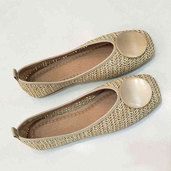 dress shoes 2022 metal decoration shallow loafers women weave ballet flats casual square toe boat slip on moccasin comfort walk 220512, Black
dress shoes 2022 metal decoration shallow loafers women weave ballet flats casual square toe boat slip on moccasin comfort walk 220512, Black