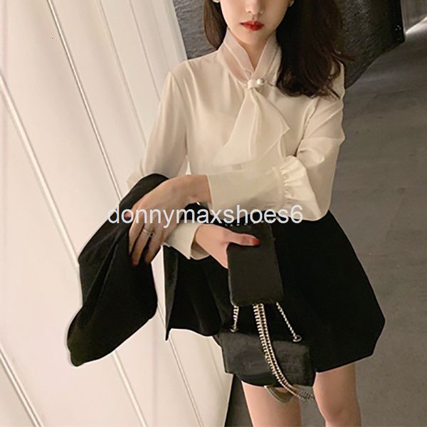 women's knits & tees special price pearl button chiffon shirt minority foreign style fashion long sleeve bow tie women's, White
women's knits & tees special price pearl button chiffon shirt minority foreign style fashion long sleeve bow tie women's, White