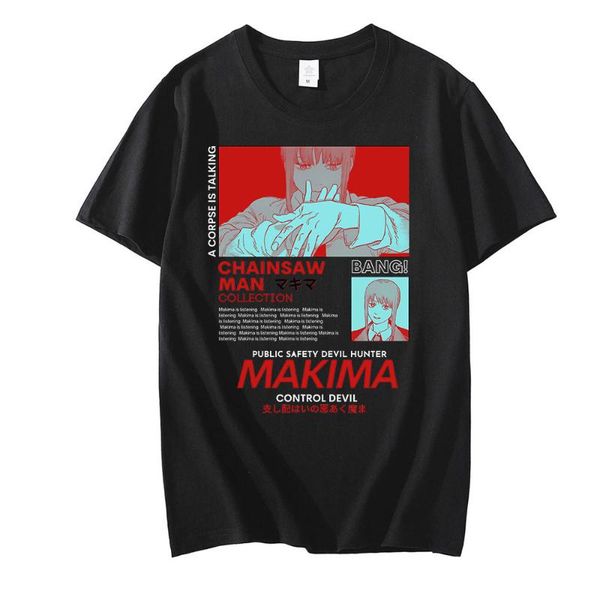men's t-shirts chainsaw man makima japanese anime t shirt men manga graphic tees funny cartoon t-shirt hip hop male, White;black
men's t-shirts chainsaw man makima japanese anime t shirt men manga graphic tees funny cartoon t-shirt hip hop male, White;black