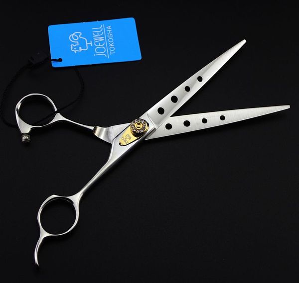 joewell 7.0 inch 440c stainless steel hair cutting scissors with hole on hand with leather case
joewell 7.0 inch 440c stainless steel hair cutting scissors with hole on hand with leather case