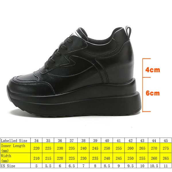 10cm platform wedge sneakers chunky shoes genuine leather for women summer shoes spring autumn walking sneakers fashion, Black;yellow
10cm platform wedge sneakers chunky shoes genuine leather for women summer shoes spring autumn walking sneakers fashion, Black;yellow