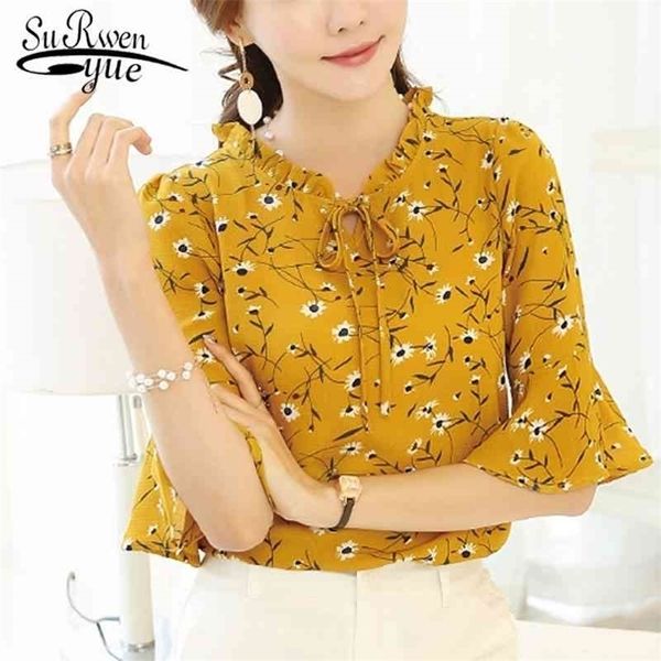 blusas plus size fashion women and blouses summer lady chiffon blouse floral print bow neck shirt short sleeve 210326, White
blusas plus size fashion women and blouses summer lady chiffon blouse floral print bow neck shirt short sleeve 210326, White