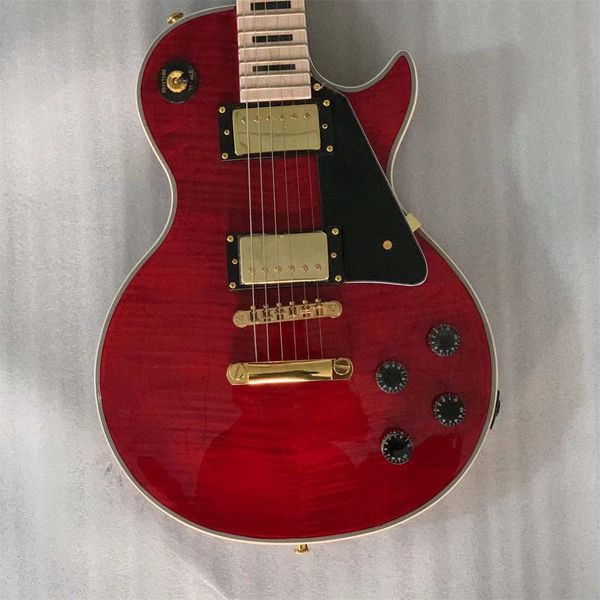 in stock lp custom electric guitar transparent red body tiger veneer maple fingerboard black square product guitars guitarra
in stock lp custom electric guitar transparent red body tiger veneer maple fingerboard black square product guitars guitarra
