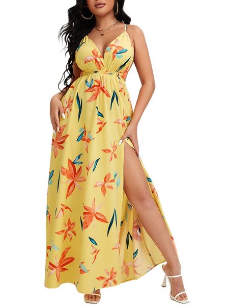 tropical print crisscross tie backless split thigh slip dress l2dj#, Black;gray
tropical print crisscross tie backless split thigh slip dress l2dj#, Black;gray