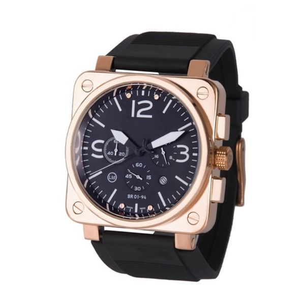 men's br watch sports calendar quartz ross watch full function three eyes six needles square personality dial rubber band world time, Slivery;brown
men's br watch sports calendar quartz ross watch full function three eyes six needles square personality dial rubber band world time, Slivery;brown