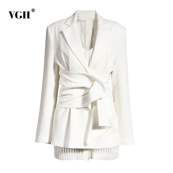 temperament white blazer for women notched long sleeve sashes casual elegant tunic blazers female fashion clothing 210507, White;black
temperament white blazer for women notched long sleeve sashes casual elegant tunic blazers female fashion clothing 210507, White;black