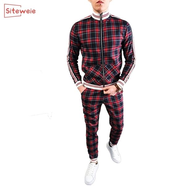 siteweie new brand men sport set fitness suits autumn men set long sleeve stripe jacket pants gyms casual sportswear suit lj201126, Gray
siteweie new brand men sport set fitness suits autumn men set long sleeve stripe jacket pants gyms casual sportswear suit lj201126, Gray