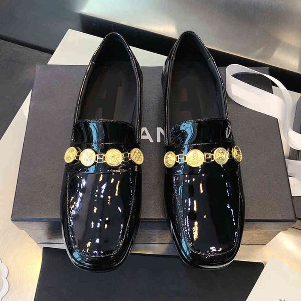 dress shoes xiangjia style single shoes small xiangfeng gold coin lefu flat square head leather women, Black
dress shoes xiangjia style single shoes small xiangfeng gold coin lefu flat square head leather women, Black