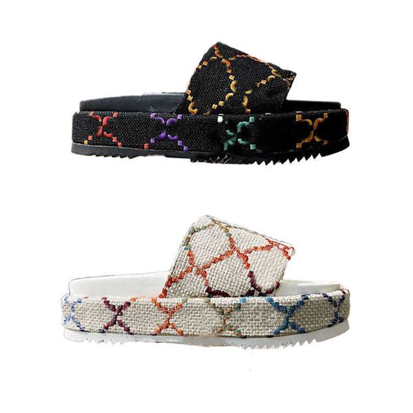 designer woman platform sandals summer fashion embroidered canvas thick bottom slides slippers gladiator sandales size 35-42, Black
designer woman platform sandals summer fashion embroidered canvas thick bottom slides slippers gladiator sandales size 35-42, Black