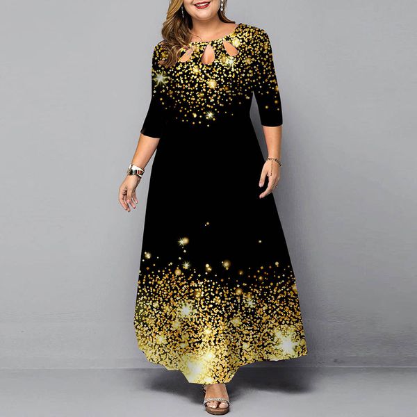 plus size winter new digital gold print maxi dresses woman 2022 new year elegant long wedding party dress for women night, Black
plus size winter new digital gold print maxi dresses woman 2022 new year elegant long wedding party dress for women night, Black