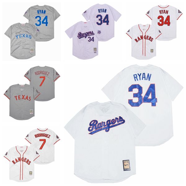 1993 throwback baseball vintage 34 nolan ryan jersey 7 ivan rodriguez team white color grey cool base embroidery and sewing breathable for s, Blue;black
1993 throwback baseball vintage 34 nolan ryan jersey 7 ivan rodriguez team white color grey cool base embroidery and sewing breathable for s, Blue;black