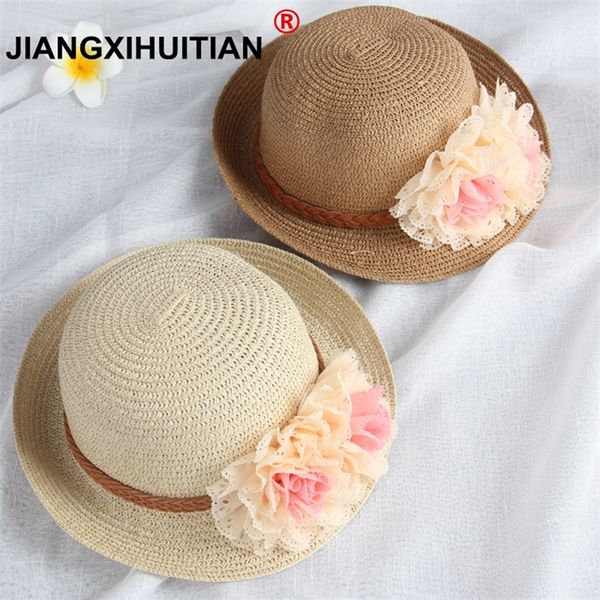 wholesale summer kids floral straw hats fedora hat children visor beach sun baby girls sunhat wide brim floppy panama for girl 220507, Blue;gray
wholesale summer kids floral straw hats fedora hat children visor beach sun baby girls sunhat wide brim floppy panama for girl 220507, Blue;gray