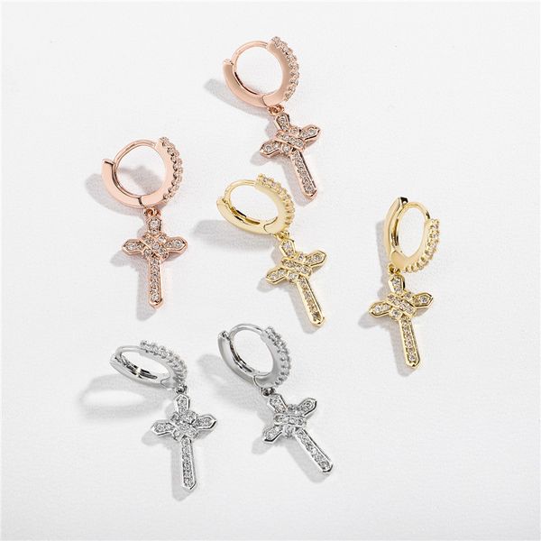 new fashion stud earrings geometric zircon eardrop jewelry cross earrings exquisite western style ear jewelrys, Golden;silver
new fashion stud earrings geometric zircon eardrop jewelry cross earrings exquisite western style ear jewelrys, Golden;silver