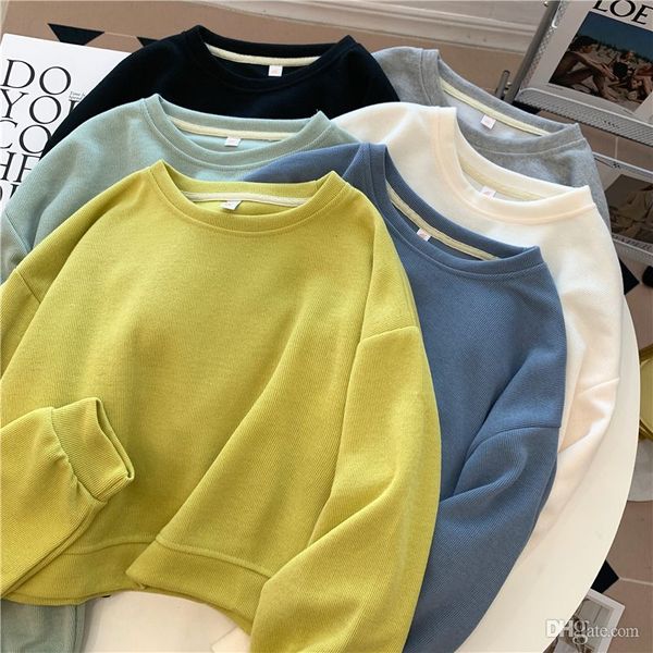 women's hoodies & sweatshirts autumn long sleeve female sweatshirt korean style loose solid color simple short apricot black women girl
women's hoodies & sweatshirts autumn long sleeve female sweatshirt korean style loose solid color simple short apricot black women girl