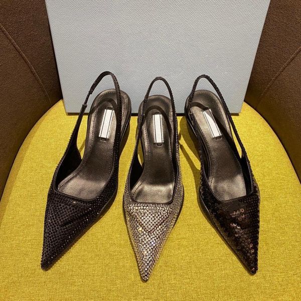 temperament high heels 2022 spring new triangular buckle rhinestone pointed cat heel back trip strap sandals women's thin, Black
temperament high heels 2022 spring new triangular buckle rhinestone pointed cat heel back trip strap sandals women's thin, Black