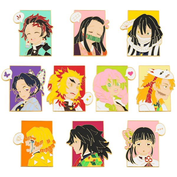 japanese anime demon slayer enamel pin women's brooch lapel pins backpack brooches for clothing badges jewelry accessories, Blue
japanese anime demon slayer enamel pin women's brooch lapel pins backpack brooches for clothing badges jewelry accessories, Blue