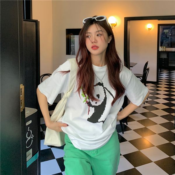 women's t-shirt kawaii panda print cartoon female summer korean style white women's loose short sleeve cotton t shirts -xl
women's t-shirt kawaii panda print cartoon female summer korean style white women's loose short sleeve cotton t shirts -xl