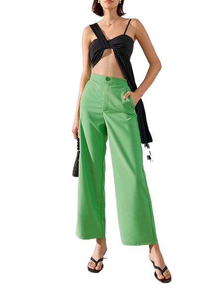 high waist wide leg pants b6ig#, Black;white
high waist wide leg pants b6ig#, Black;white