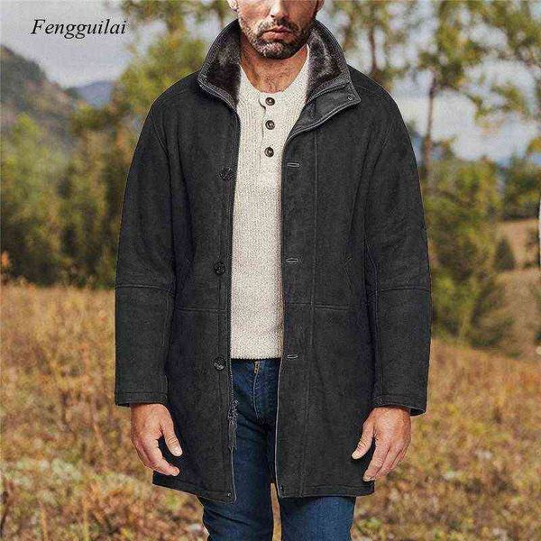men's wool & blends autumn and winter long brown coat loose button retro oversized blended jacket windbreaker t220810, Black
men's wool & blends autumn and winter long brown coat loose button retro oversized blended jacket windbreaker t220810, Black